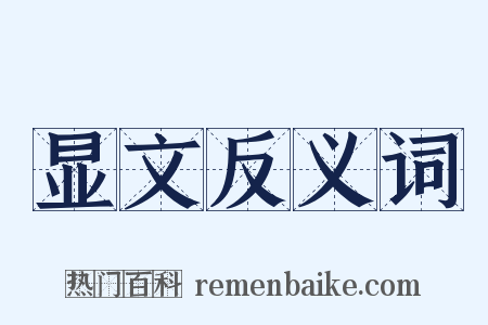 显文反义词是什么意思的图片